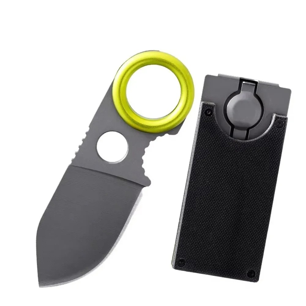 Edc Fixed Blade Deep Carry - 미니 EDC 링형 고정날 나이프 스테인리스