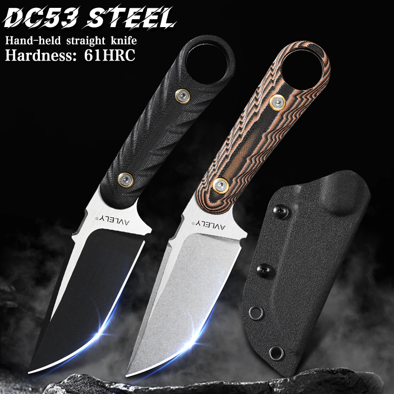 Edc Fixed Blade Deep Carry - 고경도 DC53 강철 직선 날칼; 야외